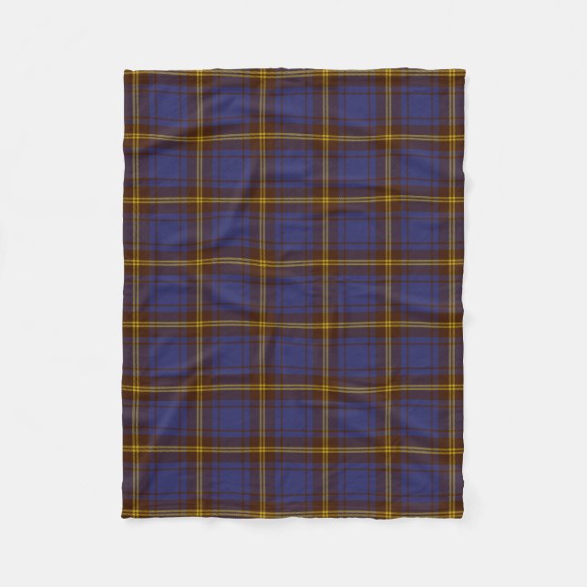 County Sligo Irish Tartan Fleece Blanket (Front)