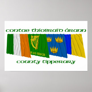 County Tipperary Flags Poster