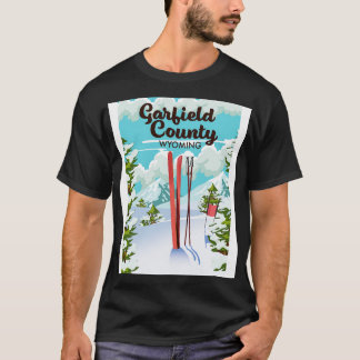 County Wyoming Ski poster T-Shirt