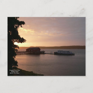 Coupeville Pier at Dusk Postcard