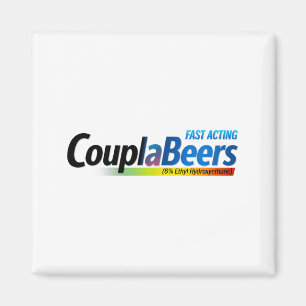 Couplabeers Couple Of Beers Funny Meme Fast Acting Magnet