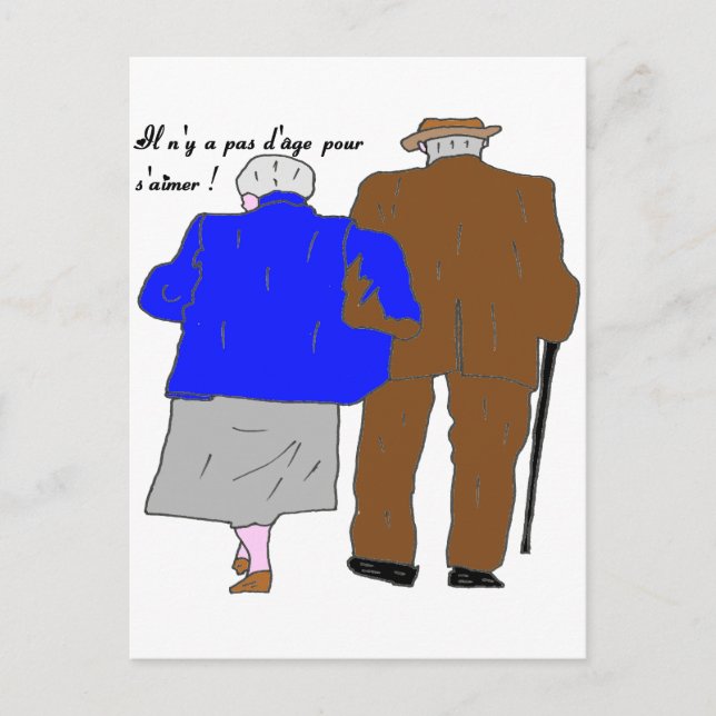COUPLE 3 IL N'Y A PAS D AGE POUR S AIMER.png Postcard (Front)