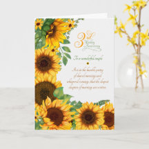 Couple 3rd Anniversary Sentimental Sunflowers
