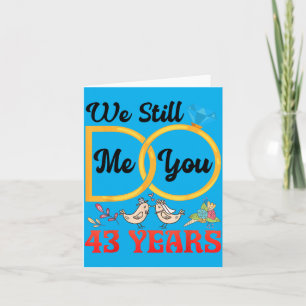 Couple 43rd Wedding Anniversary Married 43 Years Card