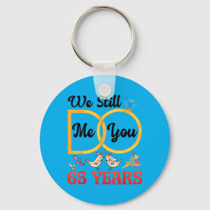 Couple 65th Wedding Anniversary Married 65 Years Key Ring