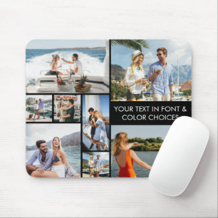 Couple 8 Photo Collage Personalised Custom Mouse Pad
