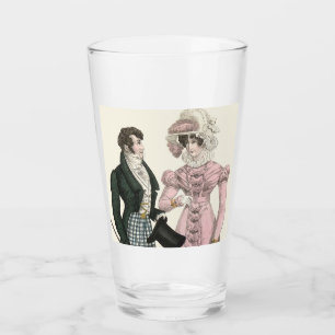 Couple Antique Wedding 1823 Man Woman Fashion Glass