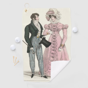 Couple Antique Wedding 1823 Man Woman Fashion Golf Towel