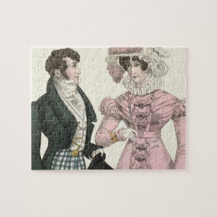 Couple Antique Wedding 1823 Man Woman Fashion Jigsaw Puzzle