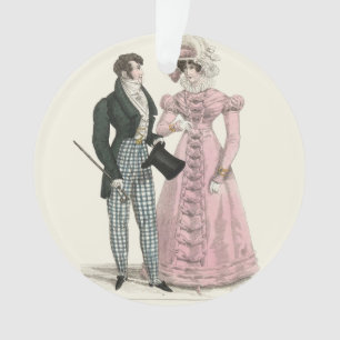 Couple Antique Wedding 1823 Man Woman Fashion Ornament