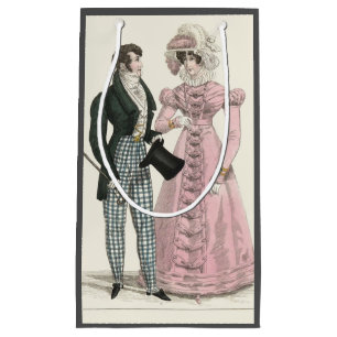 Couple Antique Wedding 1823 Man Woman Fashion Small Gift Bag
