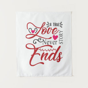 Couple Art A True Love Story Never End Tapestry