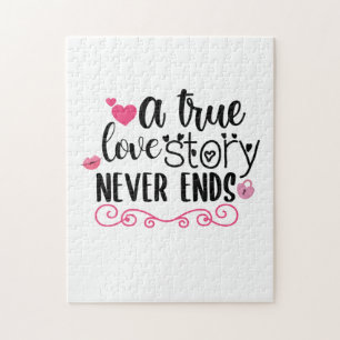 Couple Art A True Love Story Never Ends Jigsaw Puzzle