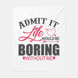 Couple Art Admit It Life Fleece Blanket
