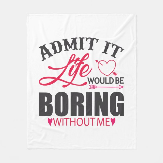 Couple Art Admit It Life Fleece Blanket (Front)