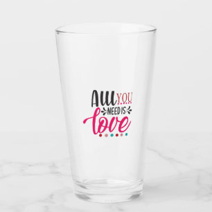 Couple Art All You Need Is Love Glass