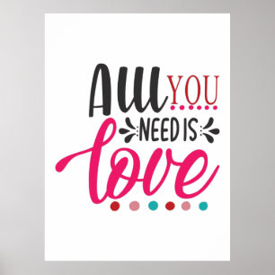 Couple Art All You Need Is Love Poster