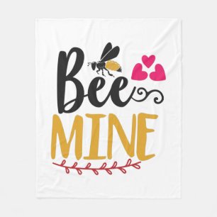 Couple Art Bee Mine Fleece Blanket