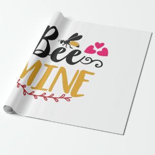 Couple Art Bee Mine Wrapping Paper