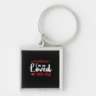 Couple Art I Am So Loved Key Ring