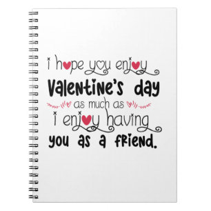 Couple Art I Hope You Enjoy Valentine's Day Notebook