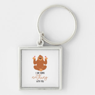 Couple Art I Like Doing Nothing With You Key Ring