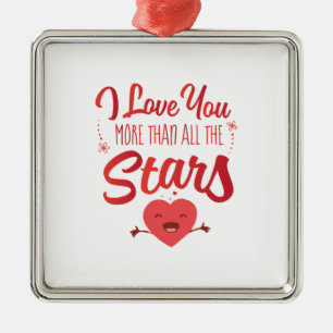 Couple Art I Love You More Than All The Stars Metal Tree Decoration