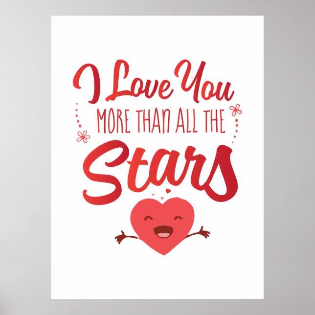 Couple Art I Love You More Than All The Stars Poster (Front)