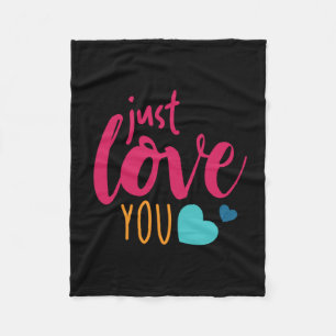 Couple Art Just Love You Fleece Blanket