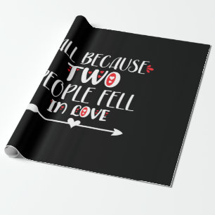 Couple Art Two People Feel In Love Wrapping Paper
