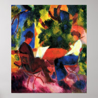Couple At The Garden Table by August Macke
