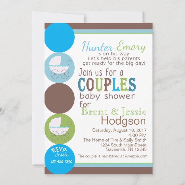 Couple Baby Shower Invitation (Front)