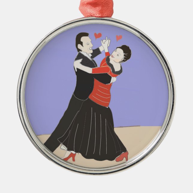  Couple Ballroom Dancing,  Metal Tree Decoration (Front)