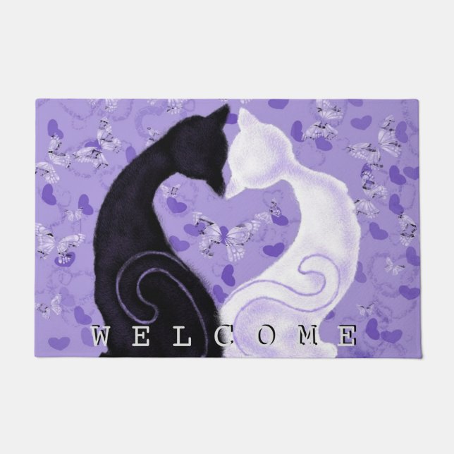 Couple Cat Doormat (Front)