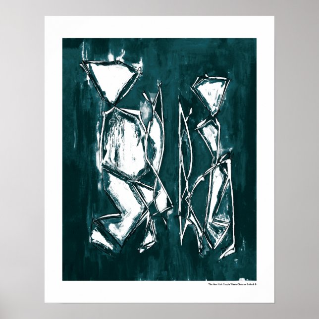 Couple Contemporary Abstract Art MC Belkadi 16x20 Poster (Front)