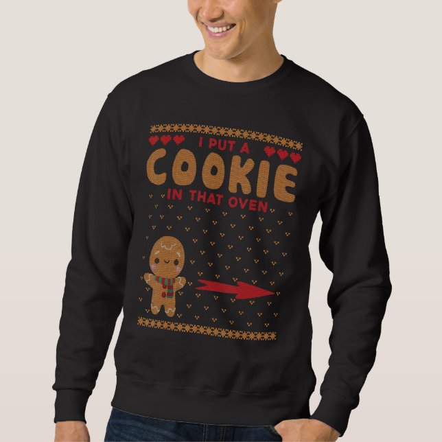 Couple Cookies In The Oven Ugly Christmas Matching Sweatshirt (Front)