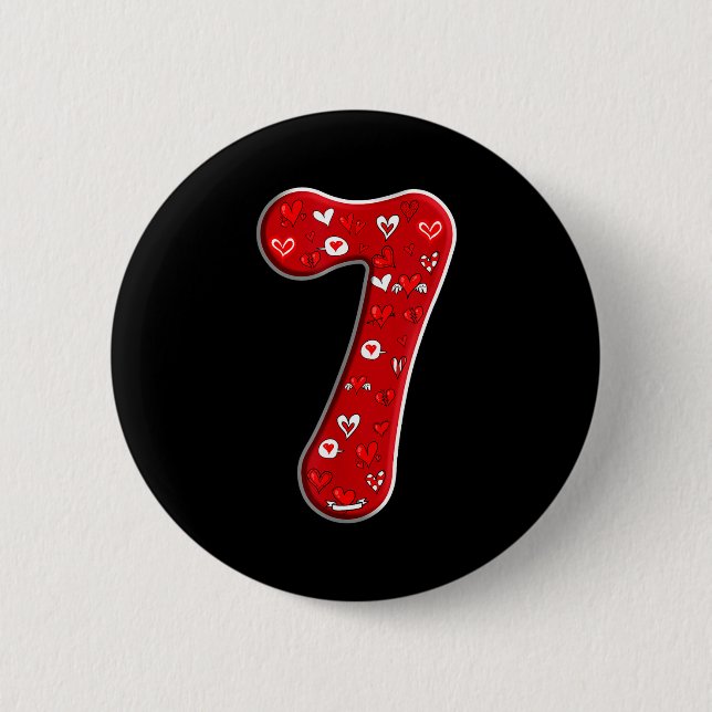 Couple Costume Duo 67 Meme Six Seven Number 7 Vale 6 Cm Round Badge (Front)