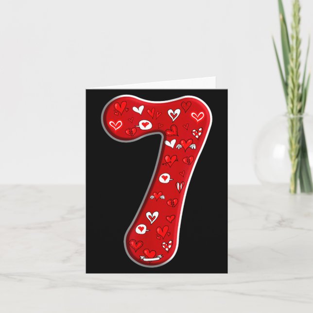 Couple Costume Duo 67 Meme Six Seven Number 7 Vale Card (Front)