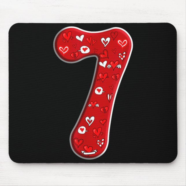 Couple Costume Duo 67 Meme Six Seven Number 7 Vale Mouse Pad (Front)