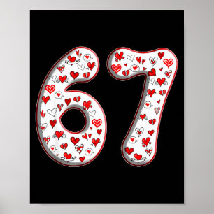 Couple Costume Duo 67 Meme Six Seven Valentines Da Poster