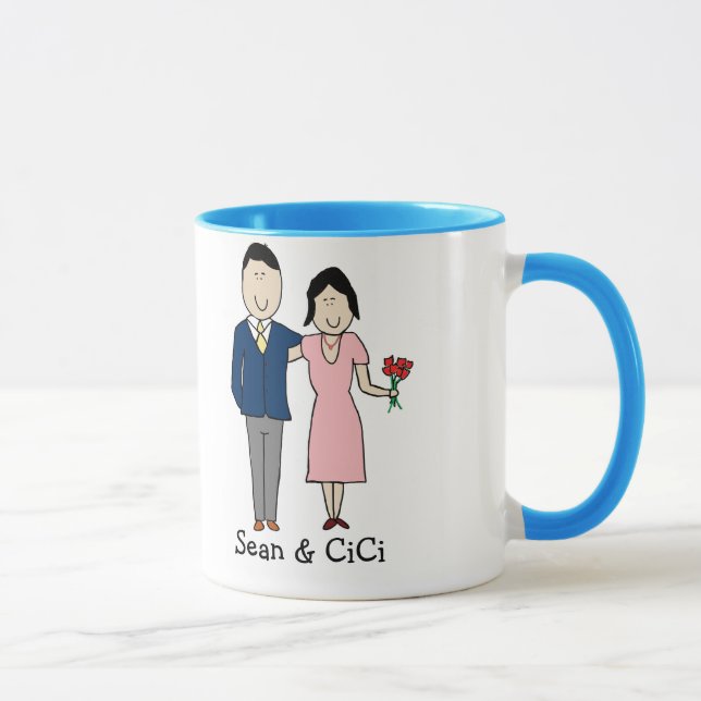 Couple - custom colours mug (Right)