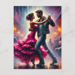 Couple Dancing in a Nightclub Postcard