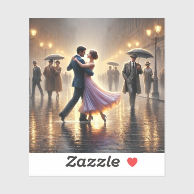 Couple dancing in the rain (Sheet)