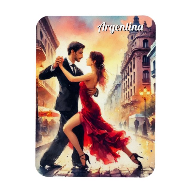 Couple dancing in the tango in Argentina Magnet (Vertical)