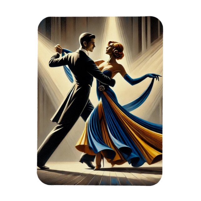 Couple Dancing Waltz Magnet (Vertical)