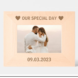 Couple Date Personalised wooden picture frame 