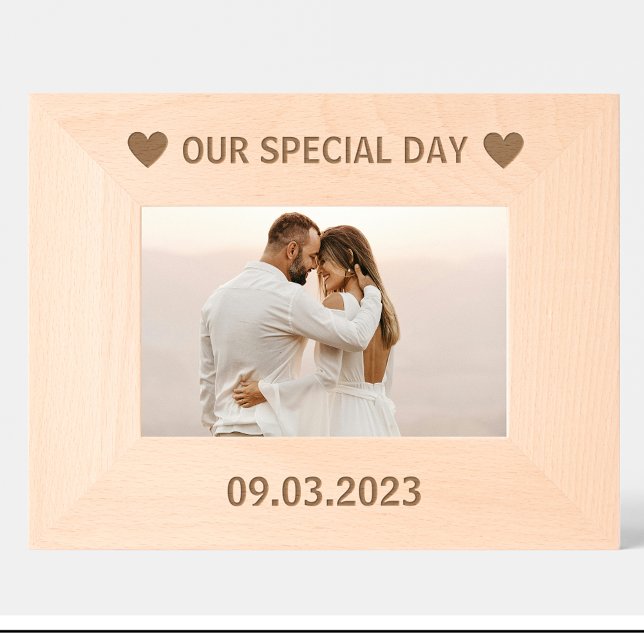 Couple Date Personalised wooden picture frame  (Creator Uploaded)