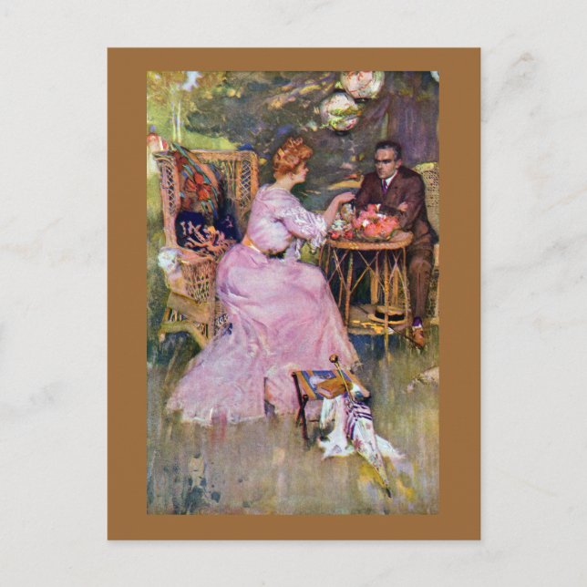 Couple Dining Al Fresco Postcard (Front)