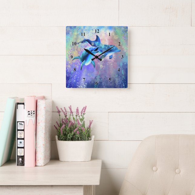 Couple Dolphin Clock (Reading Room)