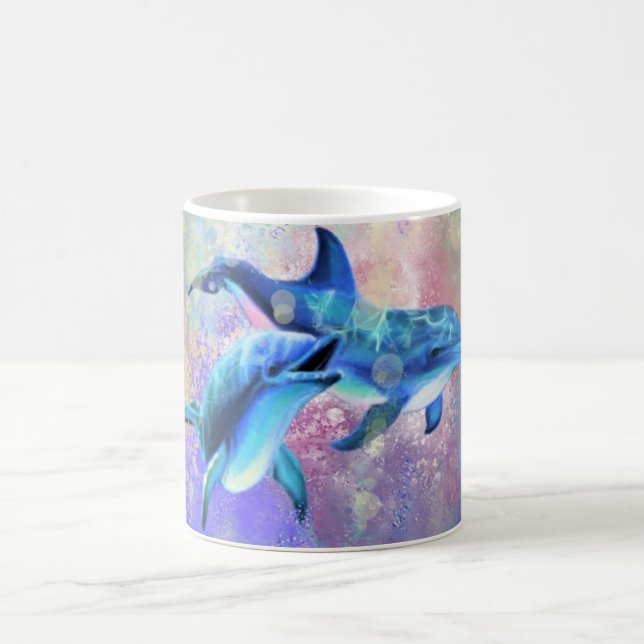 Couple Dolphin Coffee Mug (Center)